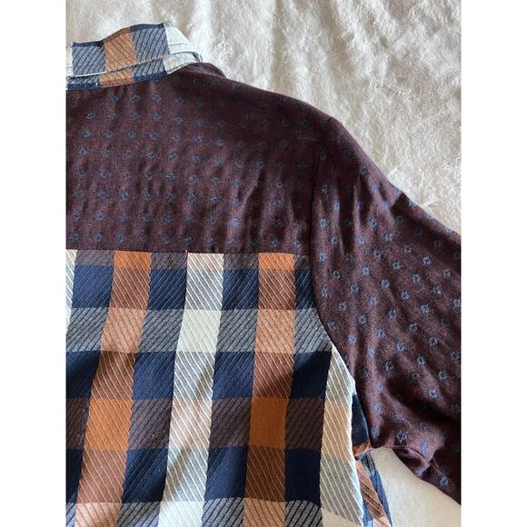 MWT ODDY Western Plaid Button Down Long Sleeve Size Small Lumberjack Country - Picture 7 of 7